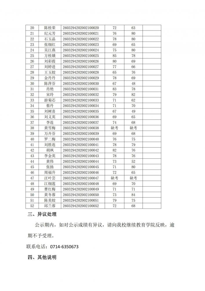 湖北工程职业学院关于 2026 年 3 月 29 日育婴员职业技能等级认定考试成绩的公示_01.jpg